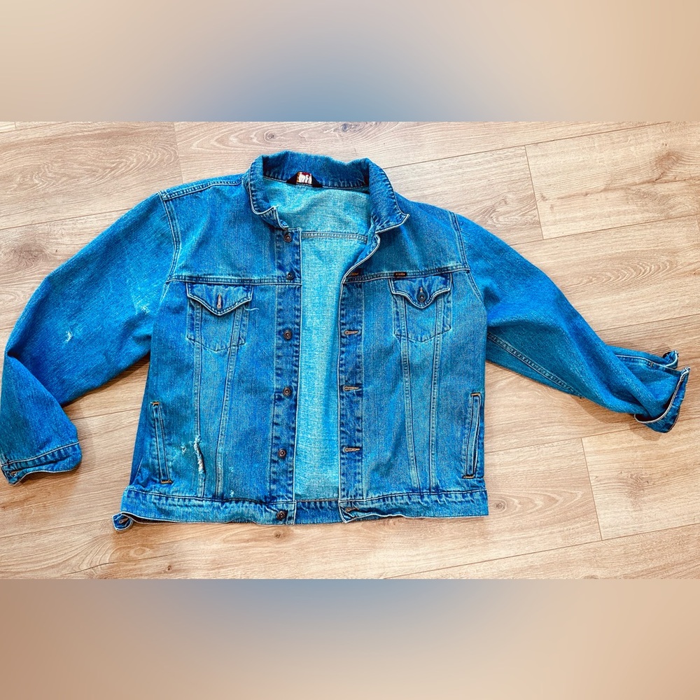 Vintage Distressed 90s Ralph Lauren Jean Jacket